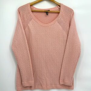 Jones New York Pink Knitted Long Sleeve Sweater